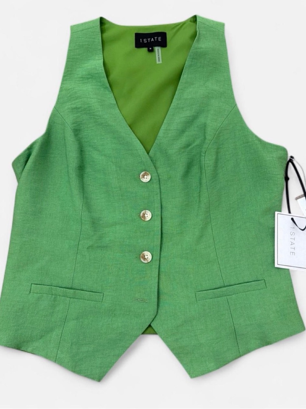 Women’s 1. STATE Salted Lime Women’s Vest Size: 0